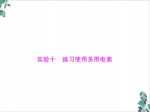 实验十练习使用多用电表—高考总复习物理学科配套优质ppt课件