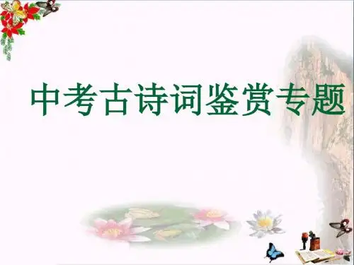 中考古诗词赏析专题PPT优秀课件下载(29张)