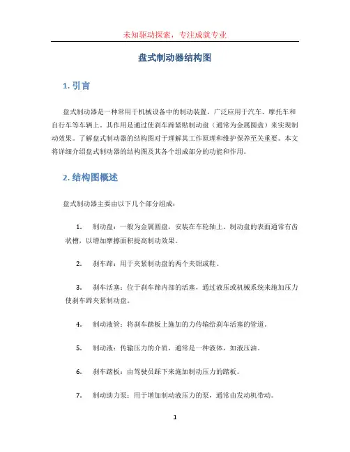 盘式制动器结构图