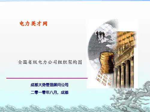 全国省级电力公司组织架构