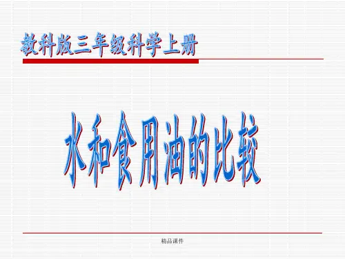 《水和食用油的比较》教学课件1
