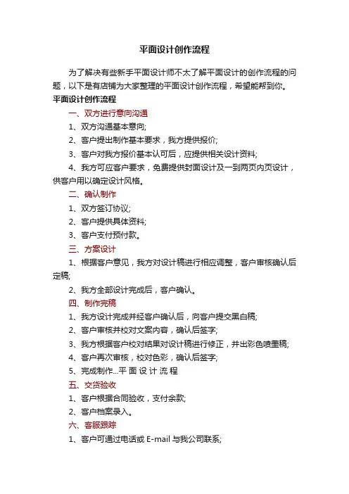 平面设计创作流程