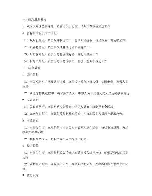 天车应急措施及预案