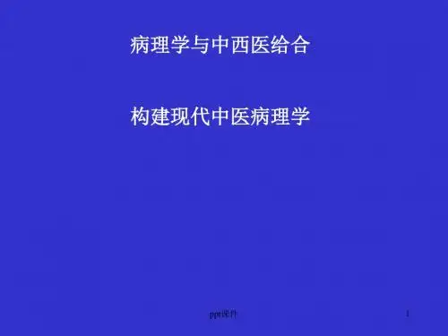 病理学和病理生理学的中西医结合研究  ppt课件