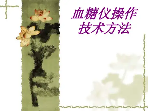 医学血糖仪操作技术方法专题课件