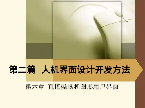 软件人机界面设计(第六章 直接操纵和图形用户界面)