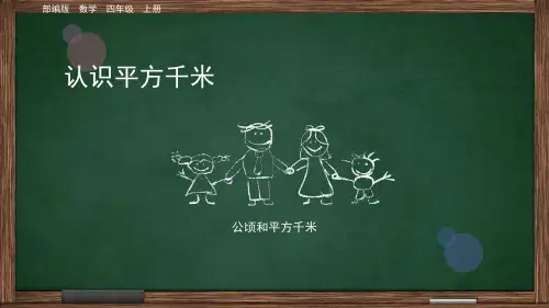 部编版小学四年级数学上册-第二单元-第二课时- 认识平方千米
