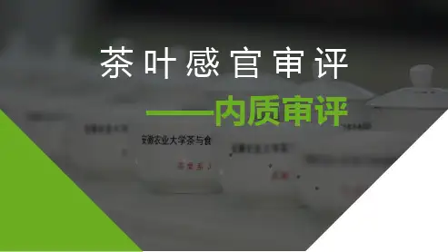 茶叶审评的程序及内容——内质审评