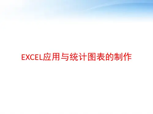 EXCEL应用与统计图表的制作 ppt课件