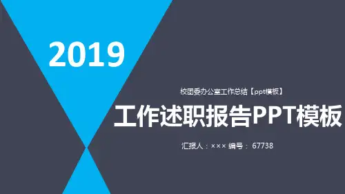 校团委办公室工作总结【ppt模板】