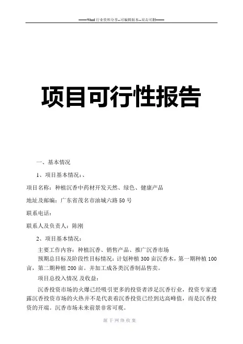 项目可行性报告