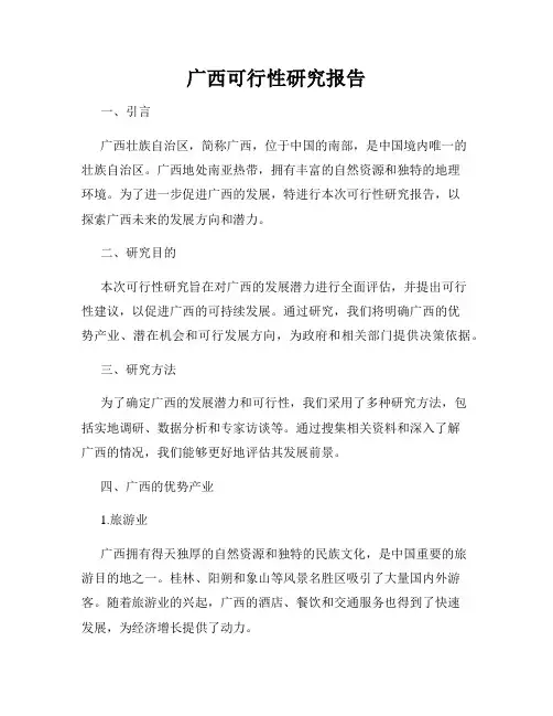 广西可行性研究报告