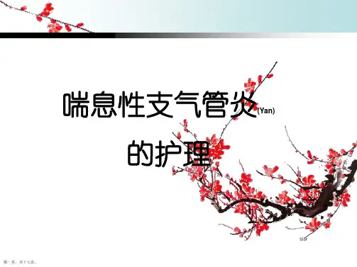 喘息性支气管炎的护理及治疗ppt