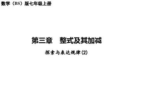 3.5探索与表达规律(2)+课件+2023-2024学年北师大版数学七年级上册