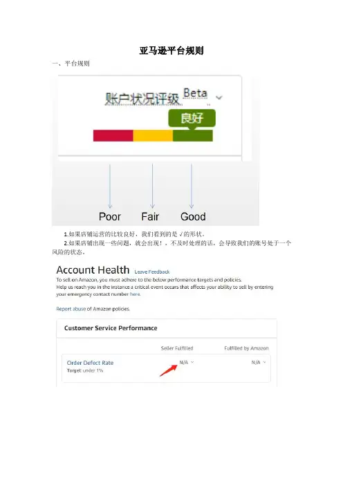 7、亚马逊平台规则