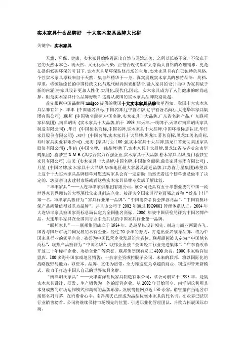 实木家具什么品牌好  十大实木家具品牌大比拼,实木家具选购注意事项