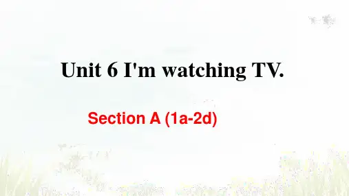 Unit+6+SectionA++(1a-2d)课件2023-2024学年人教版七年级下册英语