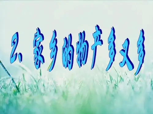 人教版二年级下册品德与生活第2课《家乡的物产多又多》PPT优质课