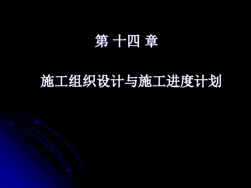 施工组织设计与施工进度计划