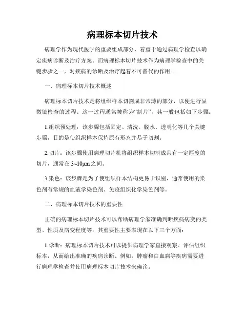 病理标本切片技术