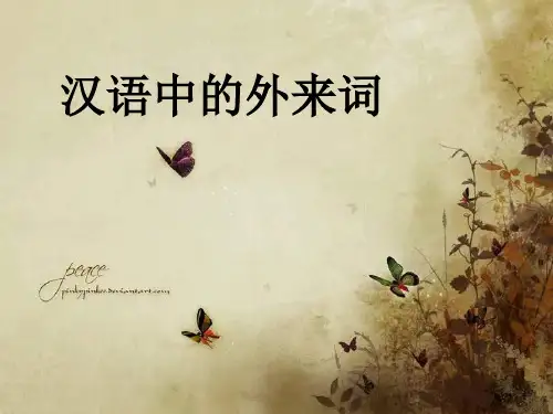 汉语中的外来词