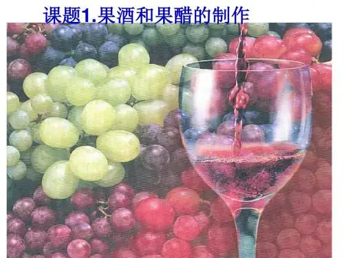 果酒和果醋的制作_课件
