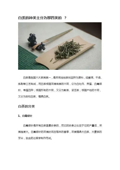 白茶的种类主分为四类的