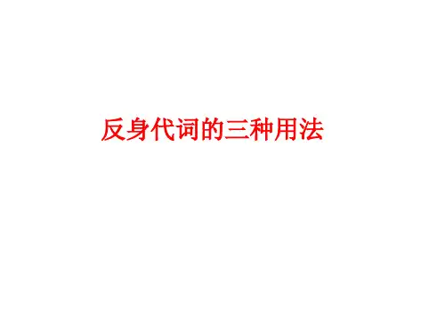 反身代词的用法