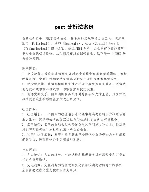 pest分析法案例