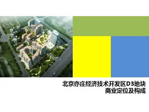 北京亦庄经济技术开发区D3地块商业定位及构成