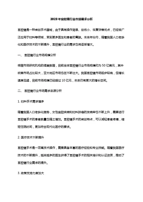 2023年宫腔镜行业市场需求分析