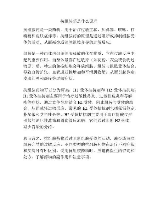 抗组胺药是什么原理