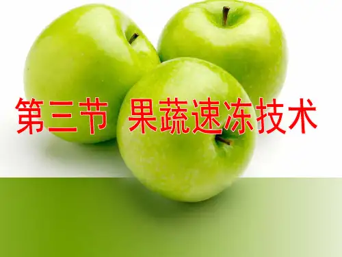 第三节 果蔬速冻技术