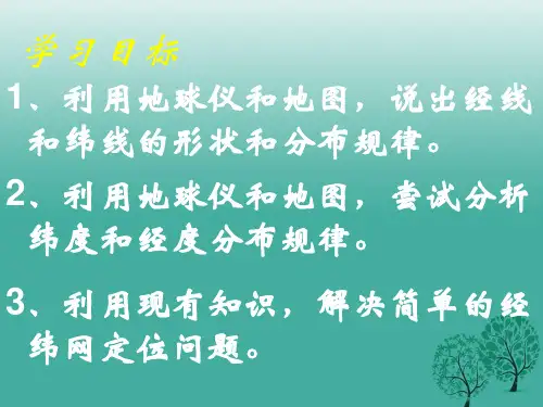 精品七年级地理上册第一章第一节地球和地球仪利用经纬网定位课件新人教版1可编辑