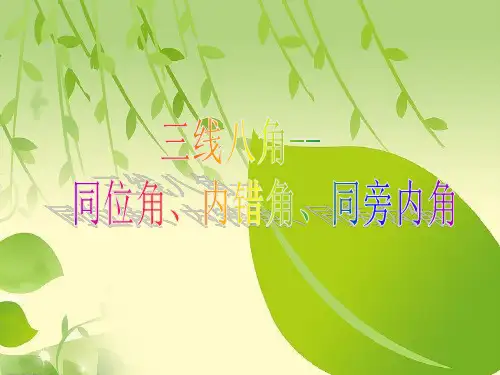 七年级下册三线八角课件.ppt