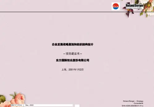 企业发展战略规划和组织结构设计项目建议书(PPT 57页)
