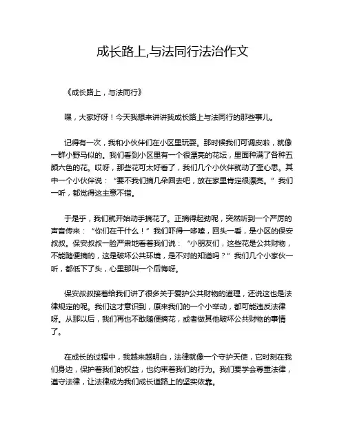 成长路上,与法同行法治作文
