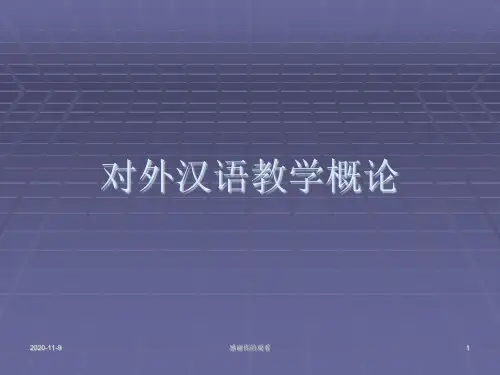 对外汉语教学概论.ppt