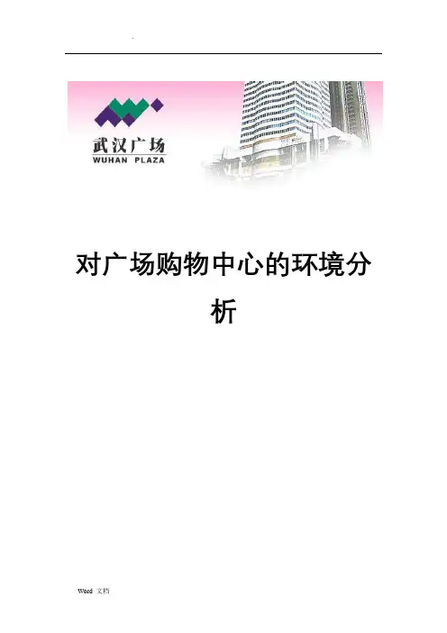武汉广场购物中心内外环境分析