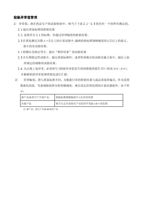 检验异常值及调查报告