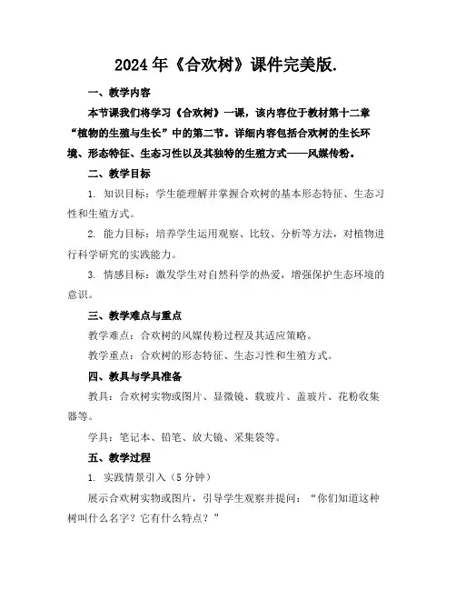 2024年《合欢树》课件完美版.