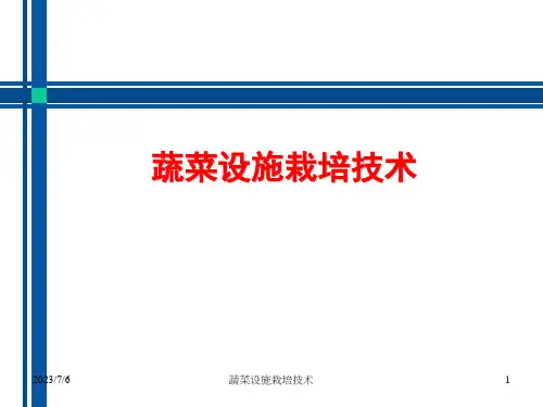 设施蔬菜栽培技术