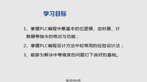 西门子PLC的编程基础PPT课件