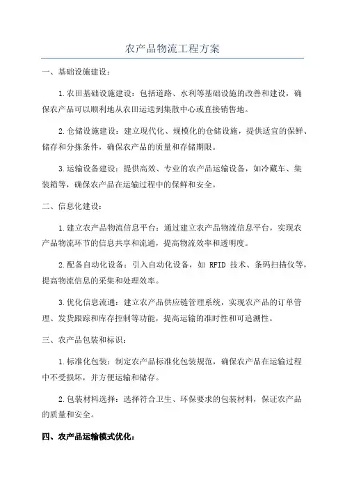 农产品物流工程方案