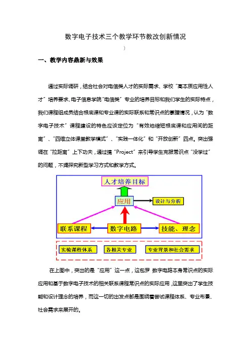 数字电子技术三个教学环节教改创新情况