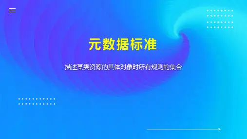 元数据标准 