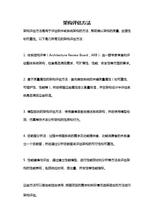 架构评估方法