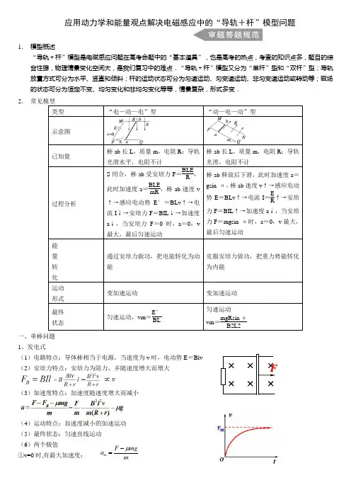 电磁感应导轨问题归纳(有答案).