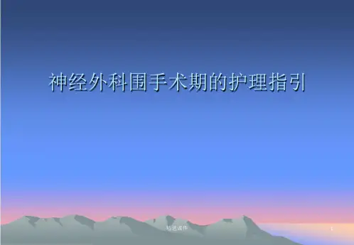 神经外科手术病人的护理