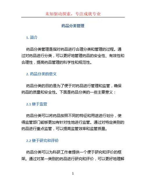 药品分类管理